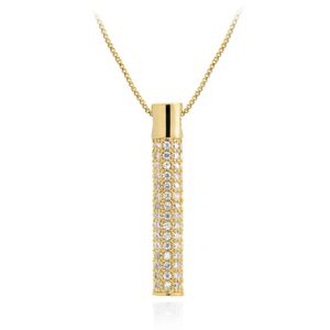 Gold Plated Steel Cylinder with Pave Crystals Gold Plated Steel Cylinder with Pave Crystals